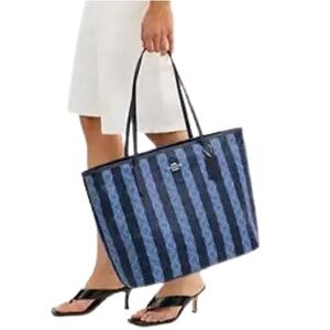 NWT | COACH Large City Tote Bag in Signature Canvas w/ Stripes